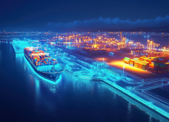 Digital Twin image of a harbour