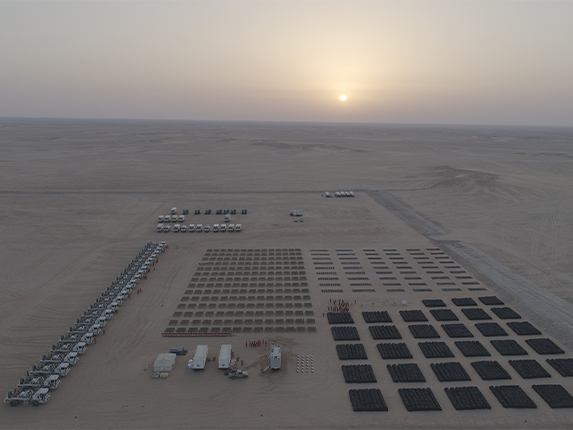 Survey seismic exploration desert